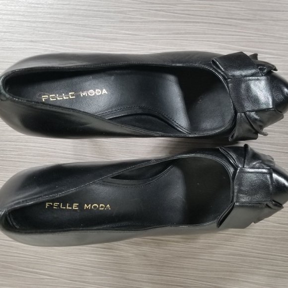 Pelle Moda High Heel Platform Pump, Black Leather, Womens Size 7.5 M - Picture 8 of 10